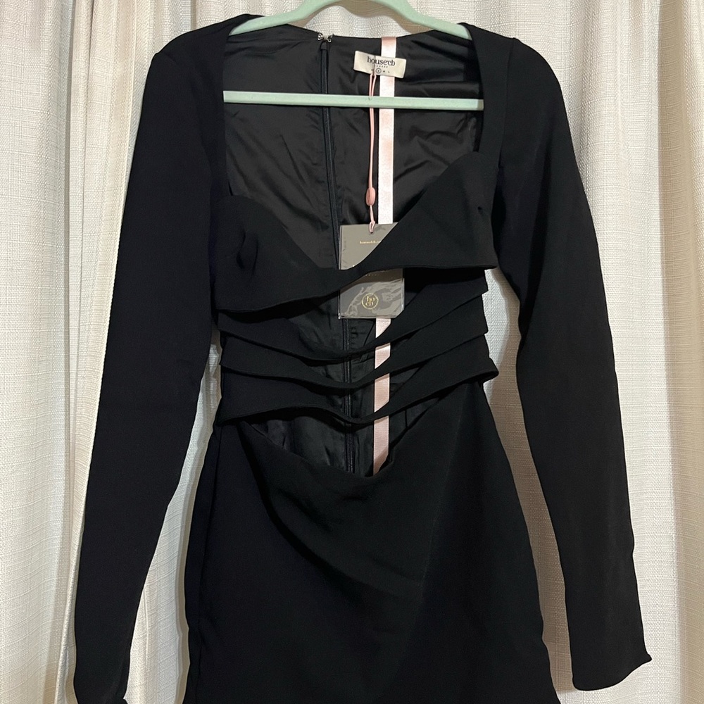 House of CB Elize black mini dress